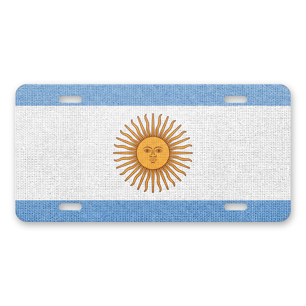 Argentina Flag Pride aluminum front license plate