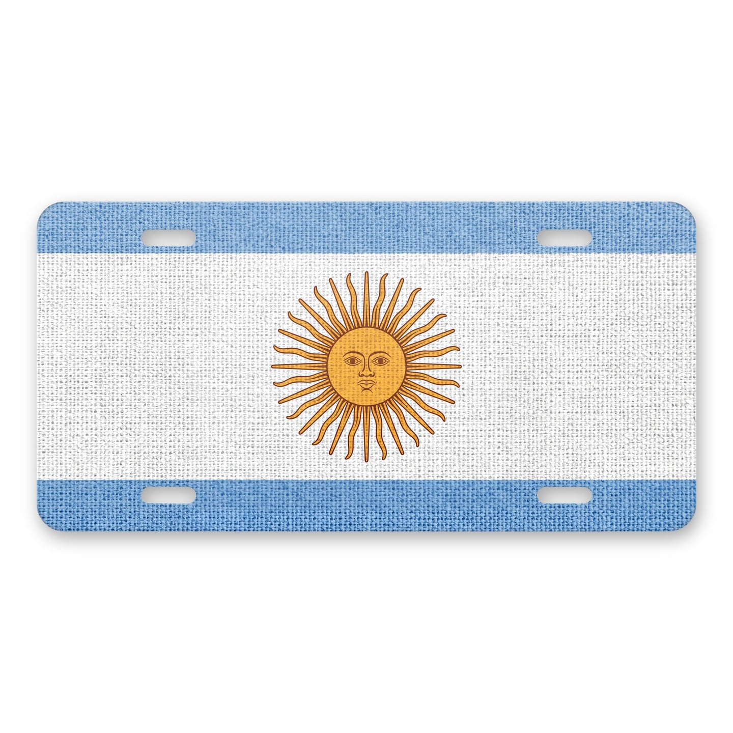 Argentina Flag Pride aluminum front license plate