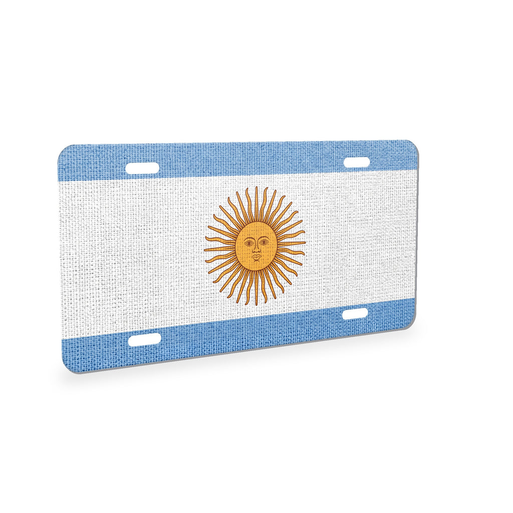 Argentina Flag Pride aluminum front license plate