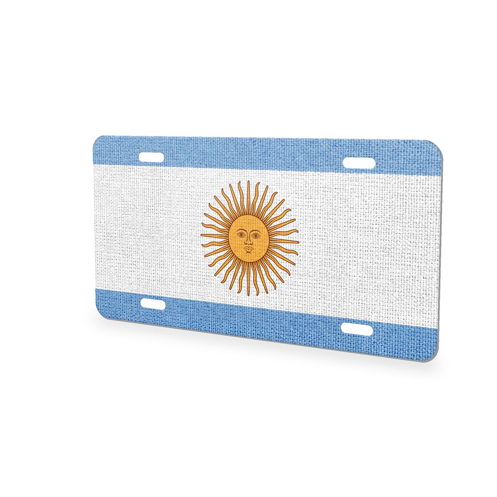 Argentina Flag Pride aluminum front license plate
