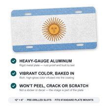 Argentina Flag Pride aluminum front license plate
