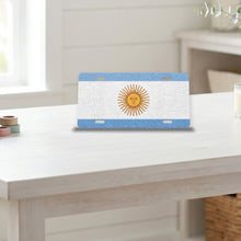 Argentina Flag Pride aluminum front license plate