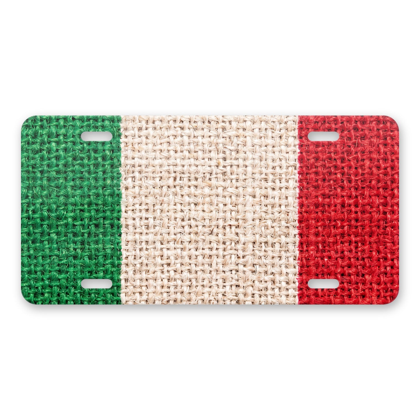 Italy Flag Pride aluminum front license plate
