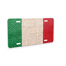 Italy Flag Pride aluminum front license plate
