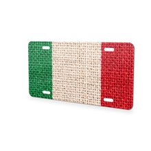 Italy Flag Pride aluminum front license plate