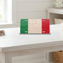 Italy Flag Pride aluminum front license plate