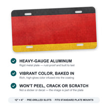 Germany Flag Pride aluminum front license plate