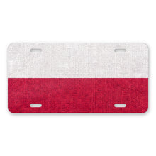 Poland Flag Pride aluminum front license plate