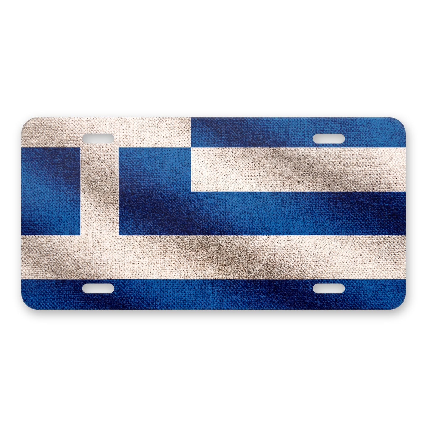 Greece Flag Pride aluminum front license plate