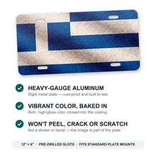 Greece Flag Pride aluminum front license plate