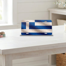 Greece Flag Pride aluminum front license plate