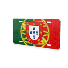 Portugal Flag Pride aluminum front license plate