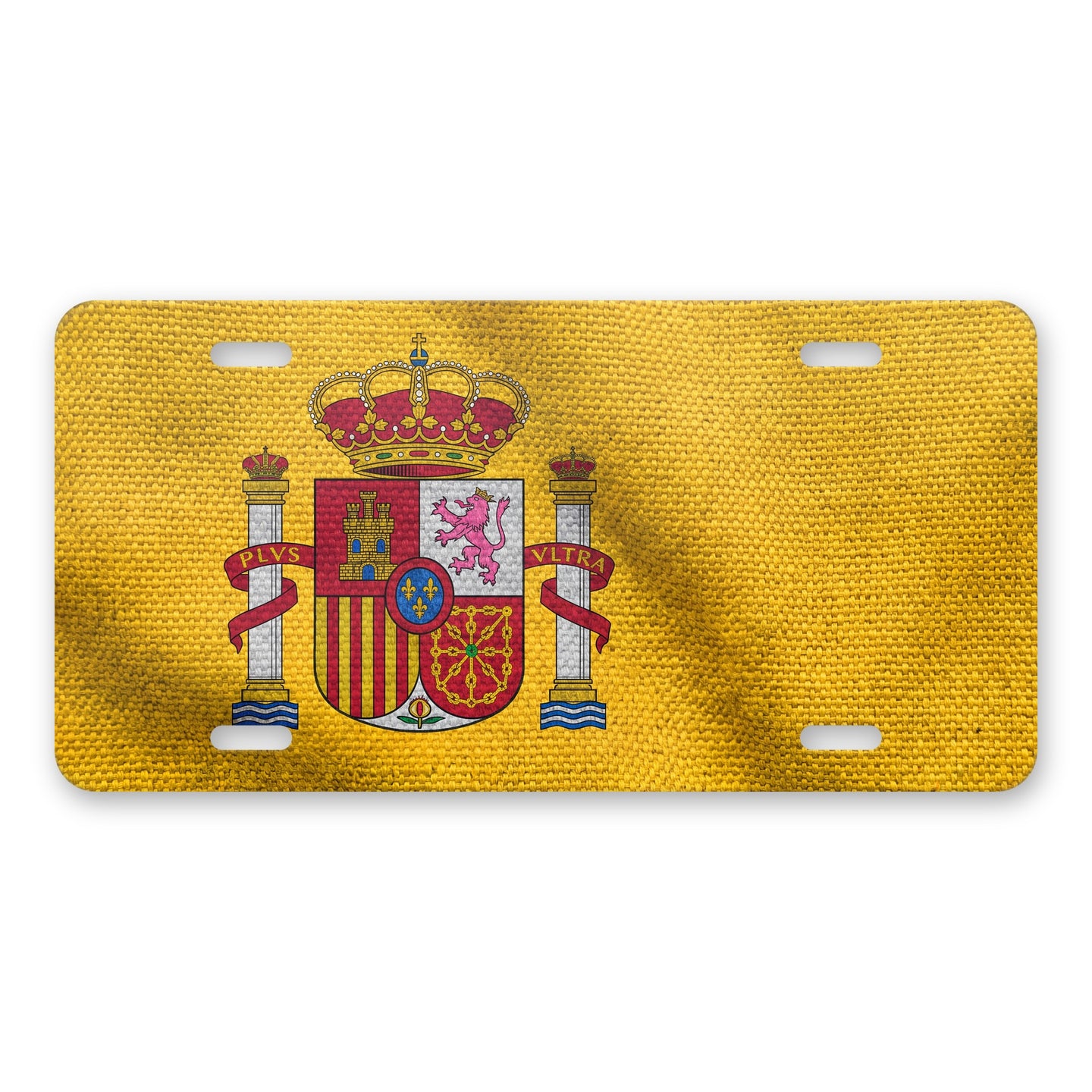 Spain Flag Pride aluminum front license plate