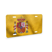 Spain Flag Pride aluminum front license plate