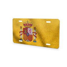 Spain Flag Pride aluminum front license plate