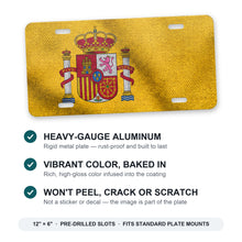 Spain Flag Pride aluminum front license plate