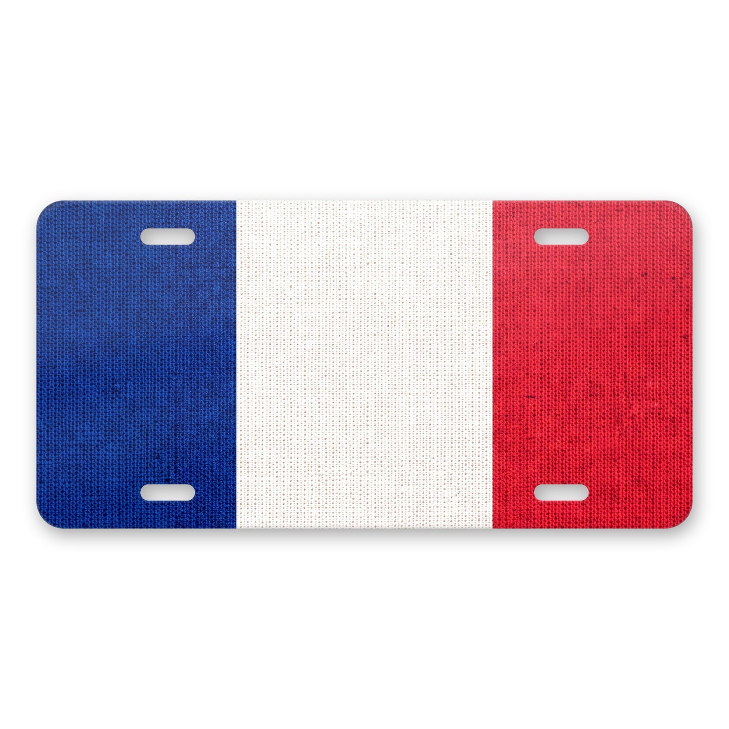 France Flag Pride aluminum front license plate