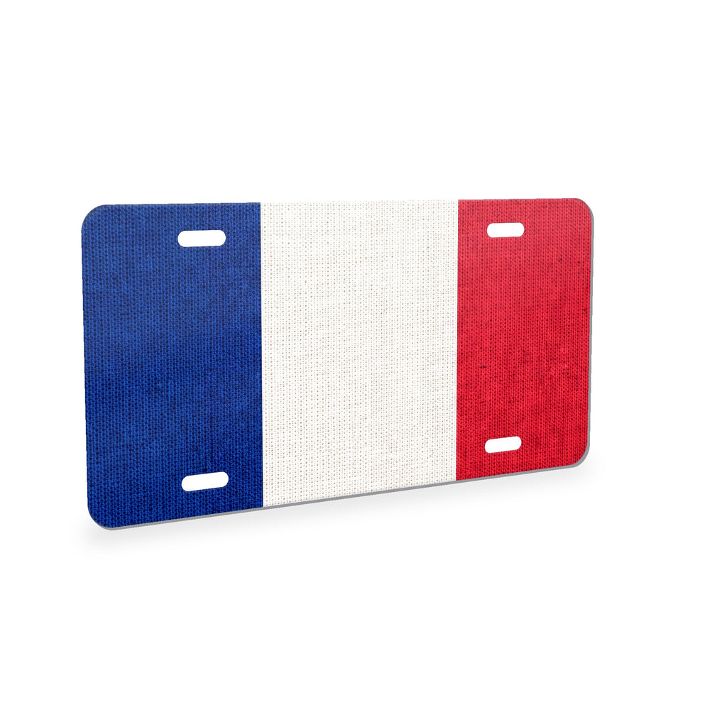 France Flag Pride aluminum front license plate