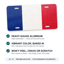 France Flag Pride aluminum front license plate