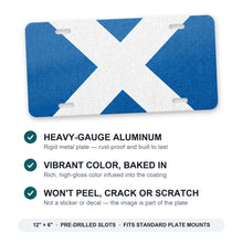 Scotland Flag Pride aluminum front license plate