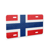 Norway Flag Pride aluminum front license plate