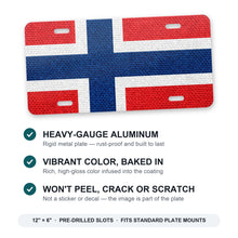 Norway Flag Pride aluminum front license plate