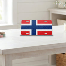 Norway Flag Pride aluminum front license plate
