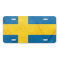 Sweden Flag Pride aluminum front license plate