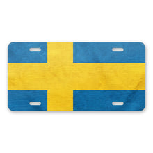 Sweden Flag Pride aluminum front license plate