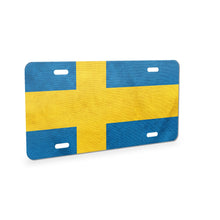 Sweden Flag Pride aluminum front license plate