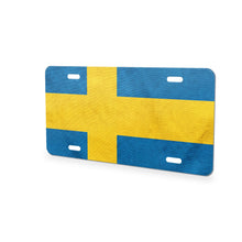 Sweden Flag Pride aluminum front license plate
