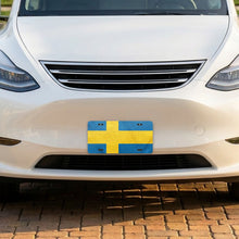 Sweden Flag Pride aluminum front license plate