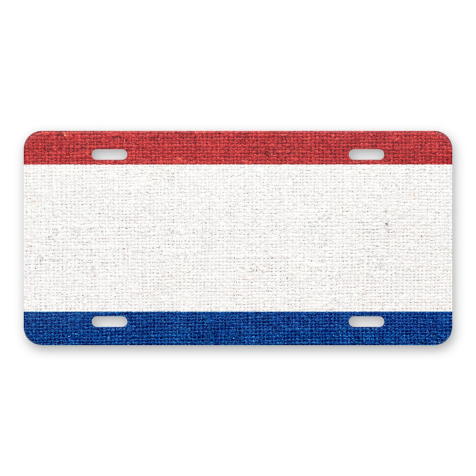 Netherlands Flag Pride aluminum front license plate