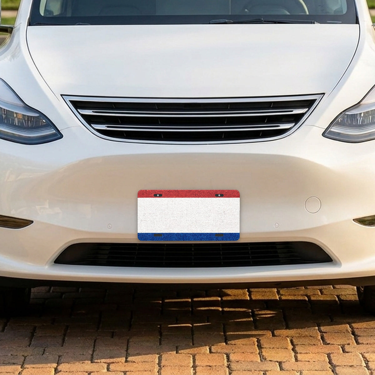 Netherlands Flag Pride aluminum front license plate