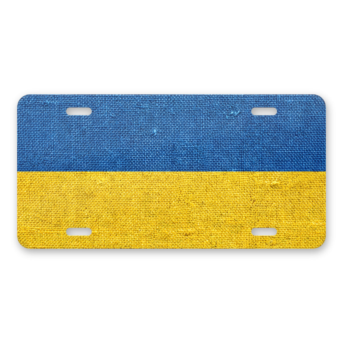 Ukraine Flag Pride aluminum front license plate