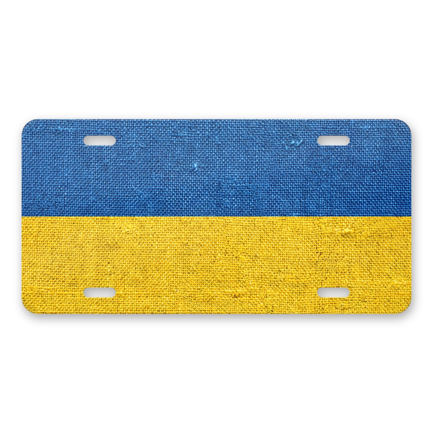 Ukraine Flag Pride aluminum front license plate