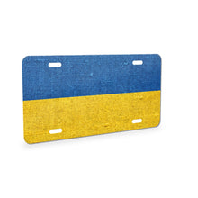 Ukraine Flag Pride aluminum front license plate