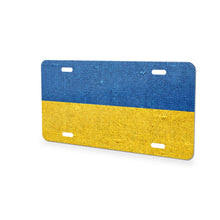 Ukraine Flag Pride aluminum front license plate