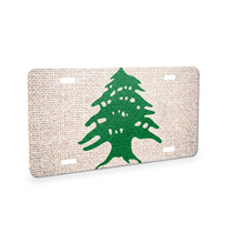 Lebanon Flag Pride aluminum front license plate