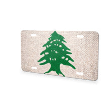 Lebanon Flag Pride aluminum front license plate
