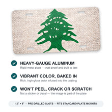 Lebanon Flag Pride aluminum front license plate