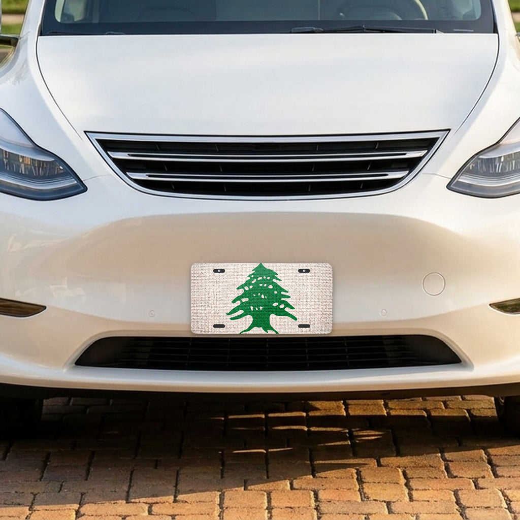 Lebanon Flag Pride aluminum front license plate