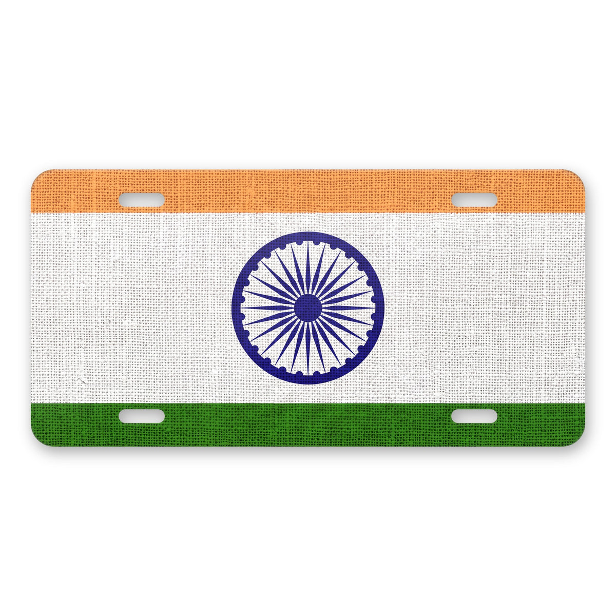 India Flag Pride aluminum front license plate