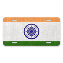 India Flag Pride aluminum front license plate