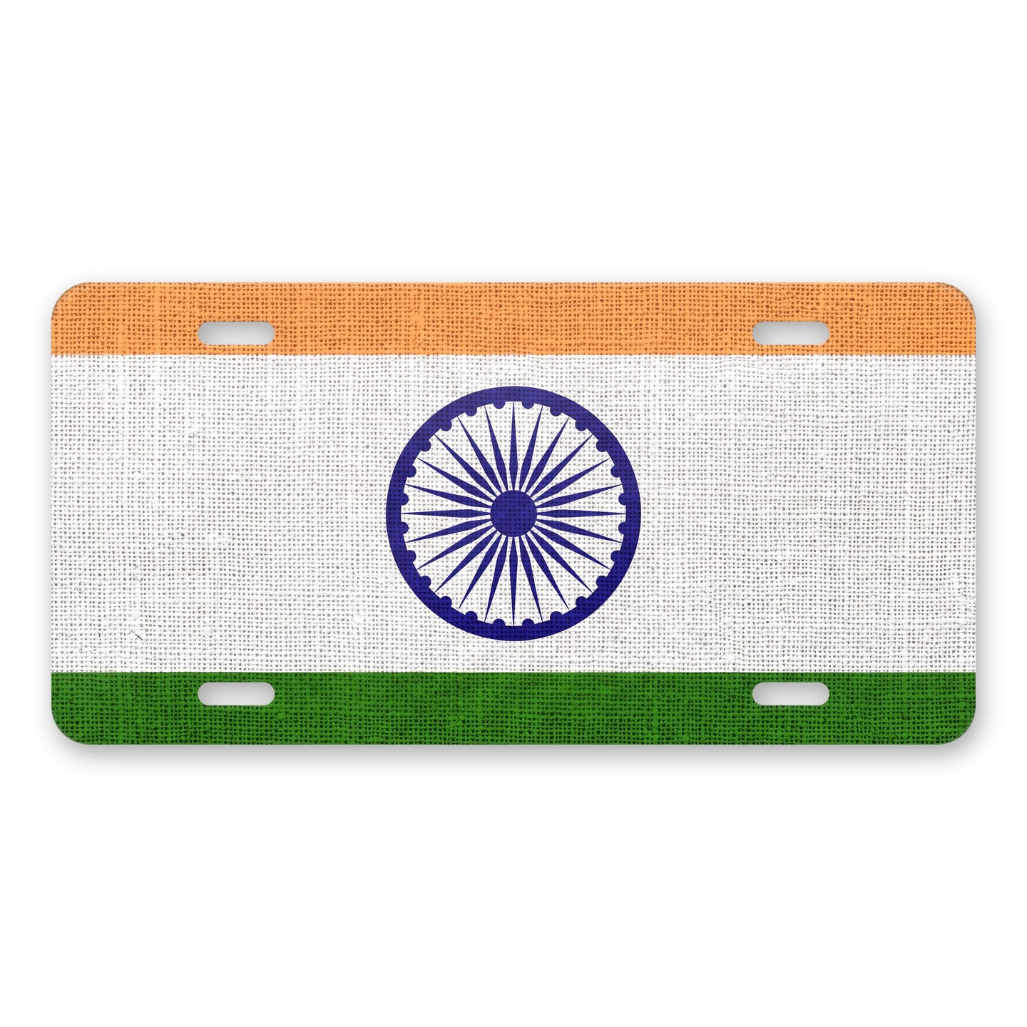 India Flag Pride aluminum front license plate
