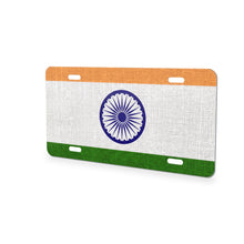 India Flag Pride aluminum front license plate