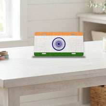 India Flag Pride aluminum front license plate