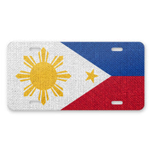 Philippines Flag Pride aluminum front license plate