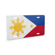 Philippines Flag Pride aluminum front license plate