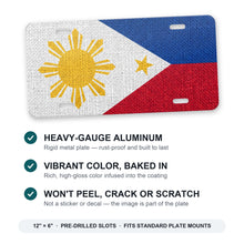 Philippines Flag Pride aluminum front license plate
